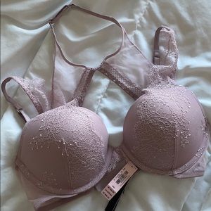 Halter lace VS push up bra